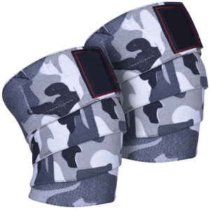 Manchons de soutien pour coudes et genoux avec logo personnalisé, pour l'haltérophilie et les squats, bandages de compression durables pour la protection en salle de sport. - Product Image 3