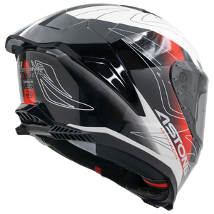 หมวกกันน็อคเต็มใบ GT6 PLUS WAVES สีขาว/แดง รุ่นใหม่ วัสดุ ABS สำหรับผู้ชาย ได้รับการรับรองมาตรฐาน ECE22.06 รับประกัน 1 ปี - Product Image 5