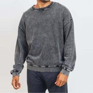 Nouveauté 2026 – Sweat-shirts vintage de haute qualité en coton à col rond, effet délavé, pour hommes, fabriqués au Pakistan - Product Image 2