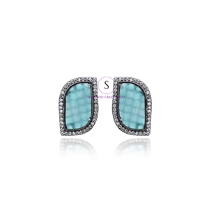 Pendientes Clásicos Indios de Plata Chapada en Latón con Cristales para Mujer, Pendientes Geométricos de Declaración, Regalo de Boda para Compromisos - Product Image 4