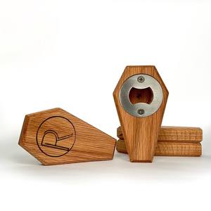 New Arrival Wood Laser Bottle Opener Custom Coffin Shape Bottle Opener Print Design Logo Bottle Opener Wedding Favors <b>Gifts</b> - Product Image 3