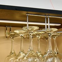 Meuble Bar Moderne Premium Radiance avec Tiroir, Finition Crème Élégante, Organisateur de Rangement pour Vins, Idéal pour Salon et Salle à Manger