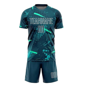 Tenue de football légère et respirante 100 % polyester pour homme, à manches courtes, séchage rapide, extensible dans quatre directions, conçue pour le quotidien - Product Image 3