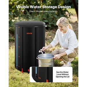 Baril de pluie pliable portable de 66 gallons en PVC 500D, système de collecte d'eau de jardin pour l'irrigation agricole, baril de stockage d'eau de pluie - Product Image 6