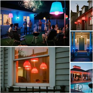 Lampadina LED A19 3CCT 60W Equivalente a 6W, Vetro Trasparente, 3 Temperature di Colore, Luce Cambiacolore Rossa e Blu, Attacco Medio E26, 3 Colori 6W - Product Image 4