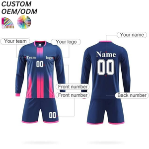 Uniforme de Fútbol Profesional para Partidos, Transpirable, 100% Poliéster, Secado Rápido, OEM, ODM, Venta al Por Mayor - Product Image 3