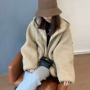 Manteau long en laine gris pour femme, col montant, élégant, chaud et uni pour l'hiver - Product Image 3