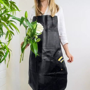 Cotton Chefs Uniform Bib Apron with Pockets <b>Adjustable</b> <b>Straps</b> Snap Closure for Restaurant & Bar Use Unisex - Product Image 4