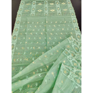 Sari Jamdani en coton de haute qualité, imprimé numérique, mode traditionnelle féminine, fête, mariage, protection solaire, séchage rapide, toutes saisons - Product Image 5