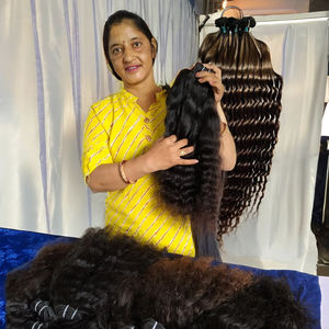 Cheveux vierges crus à cuticule alignée vente en gros bouclés cambodgiens naturels crus bon marché vendeur d'extensions de faisceaux de cheveux doublement étirés à la machine - Product Image 3