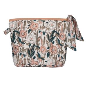 BLOCKPRINT ART Handblock Printed 100% Cotton Foldable Dustproof <b>Storage</b> Cover for <b>Toiletries</b> Rectangle Shape 200mL Capacity - Product Image 1