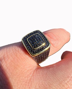 Men's Hip Hop <b>Iced</b> Out <b>Ring</b> 925 Sterling Silver Luxury Rapper Style Statement Jewelry <b>Ring</b> for Streetwear Fashion Looks - Product Image 5