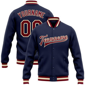 Blouson de baseball universitaire OEM, coupe ajustée, manches brodées, col montant, pour l'hiver, antibactérien, livraison mondiale, faible MOQ - Product Image 1
