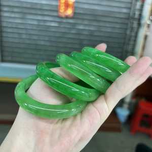 SAMI HANDICRAFTS Vintage Acrylic <b>Resin</b> Bangle Set Ball Wide Cuff Bracelets Imitation Pearl Jade Unisex Gift Jewelry - Product Image 5