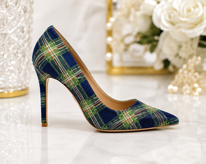 Zapatos de Tacón Alto Tipo Stiletto con Diseño Escocés para Mujer, Ideales para Bodas y Fiestas, con Logotipo Personalizable - Product Image 2