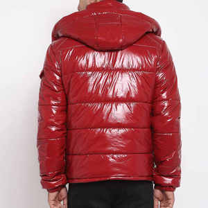 Veste à capuche rembourrée brillante pour l'hiver, veste matelassée unisexe - Product Image 2