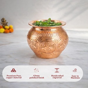 Copper Lota & Kalash Vacuum Flask for Puja Pooja Diwali Wedding <b>Mandir</b> Temple Festival | Hand-made Portable Gift Box - Product Image 4