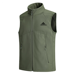 Gilet Unisex Antivento per Trekking, Nuovo Modello Autunno-Estate, <span class=keywords><strong>Senza</strong></span> Membrana, <span class=keywords><strong>Collo</strong></span> Alto, Tinta Unita - Product Image 2