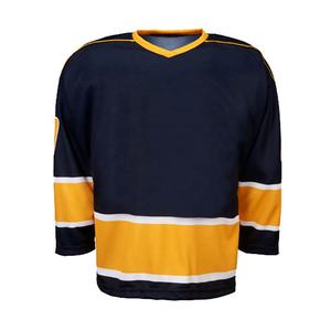 100% Polyester respirant séchage rapide maillot de Hockey sur glace pour hommes impression par sublimation uniforme de Hockey sur glace au prix de gros - Product Image 4