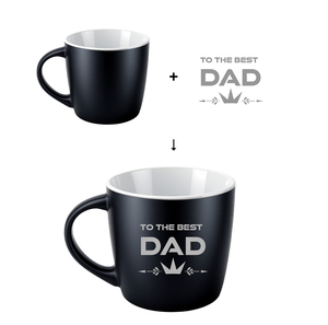 Taza de Café de Cerámica Negra Mate Personalizada <span class=keywords><strong>con</strong></span> su Logotipo, Diseño, <span class=keywords><strong>Foto</strong></span> o Patrón, Impresión Bajo Demanda <span class=keywords><strong>con</strong></span> Tecnología EffiPrint - Product Image 4
