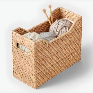 Soporte de ratán natural para revistas, organizador de oficina, accesorios, limas de papel, cesta, Estilo Vintage - Product Image 3