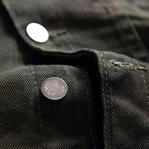 Denim Covered Button Turn-down Collar Men's <b>Jacket</b> <b>Camo</b> Design OEM ODM Service Custom Made High Quality Cheap Price Low MOQ - Product Image 4