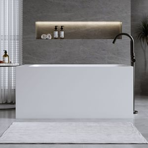 Vasca da Bagno Freestanding in Solid Surface Bianco Opaco 51FT - Product Image 6