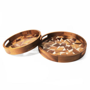 Plato de madera para verduras. Disponible en todos los tipos de madera. Se utilizan para exhibir productos frescos, guardar refrigerios o como un elemento decorativo. - Product Image 6