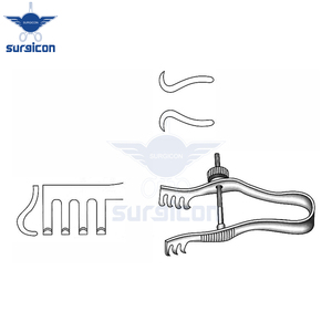 Retractor Autoajustable Finsen de 7 cm (2¾ Pulgadas) y 12 mm, Afilado, con Tornillo de Ajuste, de Acero Inoxidable, Reutilizable, Quirúrgico - Product Image 4
