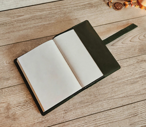 Leather notebook cover <b>A5</b>, personalized leather journal, handmade gift for her or him, green travel journal, cute <b>a5</b> <b>planner</b> cov - Product Image 6