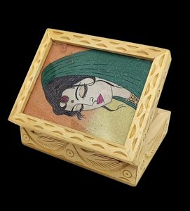 Premium Wooden Jewelry Box Handmade Decorative Jewelry Display Storage <b>Case</b> For Women - Product Image 5
