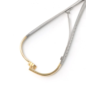 คีมยึดสายรัด Mathieu Ligature Elastic Placing Plier ขนาด 5.5 นิ้ว พร้อมที่จับเข็ม, ตัวแยกสายรัด, ตัวใส่สายรัดยางยืด, ด้ามจับสีทอง - Product Image 4
