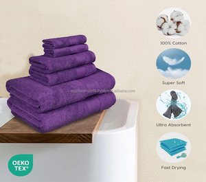 Lot de serviettes de bain en coton 400 GSM, douces et à séchage rapide, pour visage, mains, hôtel, spa, salle de sport, hôpital, voyage, plage, piscine, vente en gros, fourniture OEM - Product Image 4