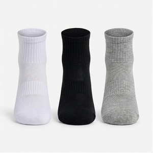 Ankle <b>Socks</b> Solid Color Breathable Running <b>Socks</b> for Adults Summer Thin Knitted Spandex <b>Polyester</b> <b>Socks</b> - Product Image 1