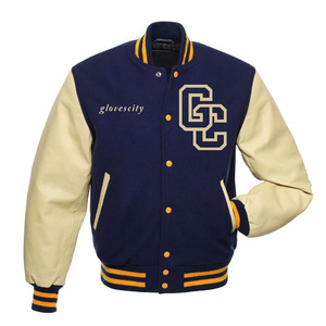 Veste universitaire personnalisée OEM style baseball vintage avec patchs logo brodés en chenille pour l'hiver - Product Image 1