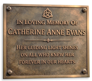Custom Brass Engraved 3D <b>Memorial</b> <b>Plaque</b> Embossed Nameplate Wall Mounted Honor Board for Graveyard Cemetery - Product Image 4