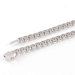 Premium Quality Hip Hop VVS Moissanite Link Chain Tennis Necklace Diamond Look Available Sale - Product Image 4