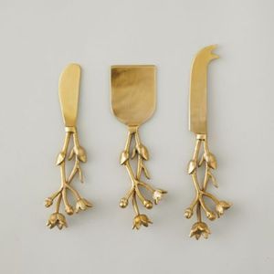 Antique Metal Golden Cheese <b>Knife</b> <b>Set</b> With Designer Handle <b>For</b> Home Hotels Kitchenware Luxury Cheese Tools On <b>Sale</b> - Product Image 2