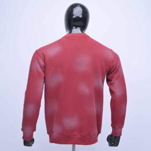 Sweat-shirt d'hiver pour homme de qualité supérieure avec logo personnalisé brodé sur la poitrine, en coton molletonné délavé, écologique - Product Image 5