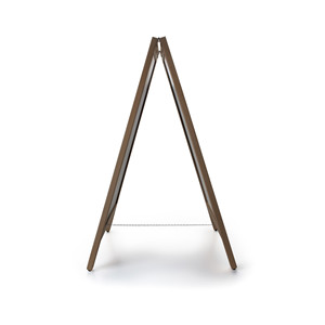 Lavagna da esterno con cornice in legno a forma di A, nera, per menu e display - Product Image 2