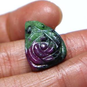 Cabujón de Zoisita Rubí Natural Tallado, Gema de Rubí Tallada a Mano, Piedra Suelta Lisa, Proveedor Mayorista para Joyería - Product Image 1