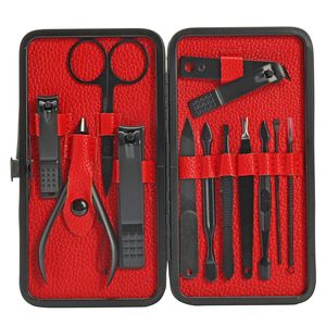 High Quality 5 1/10 1 Manicure Pedicure <b>Tool</b> Kit Stainless Steel Nail Clippers Cleaning Accessories <b>Leather</b> Packaging Teen Use - Product Image 5