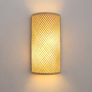 Bamboo Wall Lamp with Handwoven Design Natural Material and Soft Ambient Lighting Ideal for Interior Decoration Hospitality - Product Image 1