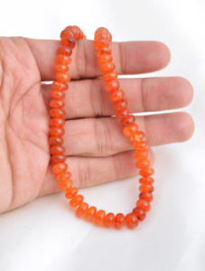 Cuentas de cornalina natural de África, cuentas lisas de 7 mm, piedras preciosas naturales para la elaboración de joyería fina. - Product Image 4