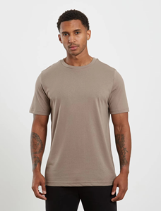 T-shirt formel à manches courtes pour homme, col rond, 100 % coton biologique premium, coupe classique, imprimé sérigraphié, écologique, anti-rétrécissement - Product Image 3