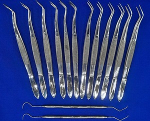 Premium Stainless Steel Dental Examination Instrument <b>Set</b> 10 PCS College Tweezers Mouth Mirror Explorer Cotton Dressing <b>Pliers</b> - Product Image 6