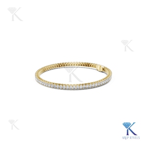 Oval Cut Lab Grown Diamond Tennis <b>Bracelet</b> 14K 18K <b>Solid</b> Gold Fine Women Luxury Bridal Jewelry Manufacturer Wholesale - Product Image 4