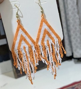 Boucles d'oreilles classiques en perles de rocaille papillon géométrique pour femme, design ethnique moderne, ensemble de bijoux tendance et audacieux pour soirée - Product Image 3