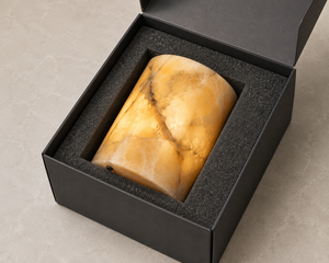 Jarrón de Mármol Ónix Pulido Natural, Hecho a Mano, Ecológico, Lámpara Nocturna de Piedra Brillante, Decoración para el Hogar, Venta al Por Mayor - Product Image 6