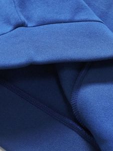 เสื้อสเวตเชิ้ตผู้ชายแบบคอซิป ¼ ซิป สีน้ำเงินขาว ผ้าฝ้ายเฟรนช์เทอร์รี่ ลำลอง ปกคอพับ ทรงปกติ ใส่ได้ในฤดูใบไม้ร่วง - Product Image 3